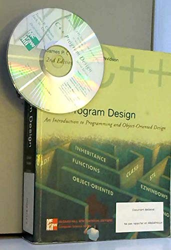C++ Program Design : An Introduction to Programming and Object-Oriented Design