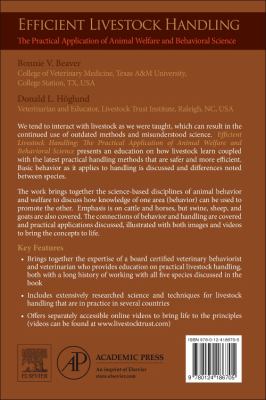 Efficient Livestock Handling : The Practical Application of Animal Welfare and Behavioral Science
