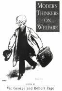 Modern Thinkers on Welfare