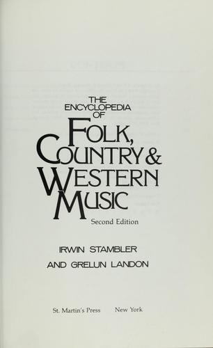 Encyclopedia of Folk, Country and Western Music