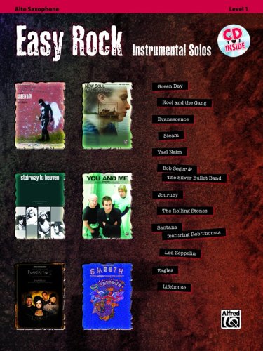 Easy Rock Instrumental Solos, Level 1 : Alto Sax, Book and Online Audio/Software