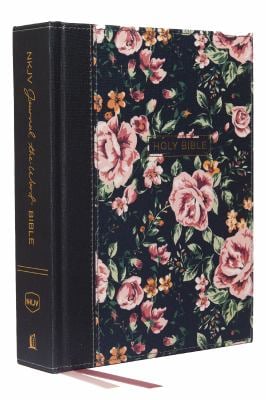 NKJV, Journal the Word Bible, Cloth over Board, Gray Floral, Red Letter Edition, Comfort Print : Reflect, Journal, or Create Art Next to Your Favorite