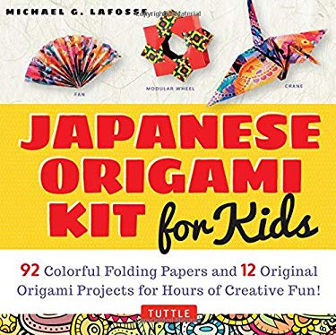 Japanese Origami Kit for Kids : 92 Colorful Folding Papers and 12 Original Origami Projects for Hours of Creative Fun! [Origami Book with 12 Projects]