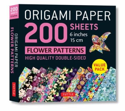 Origami Paper 200 Sheets Flower Patterns 6 (15 Cm) : Double Sided Origami Sheets Printed with 12 Different Designs (Instructions for 6 Projects Includ