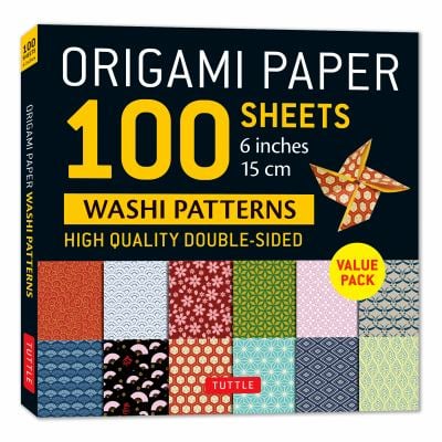 Origami Paper 100 Sheets Washi Patterns 6 (15 Cm) : Double-Sided Origami Sheets Printed with 12 Different Patterns (Instructions for Projects Included
