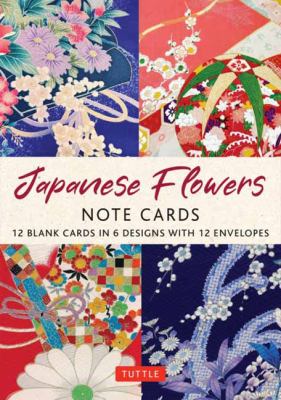 Japanese Flowers, 12 Note Cards : 12 Blank Cards in 6 Lovely Designs (2 Each) with 12 Patterned Envelopes