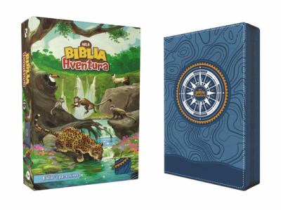 NBLA Biblia Aventura, Leathersoft, Azul, Interior a Color, con Cierre