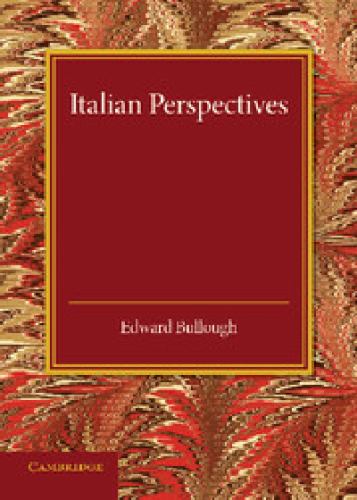 Italian Perspectives : An Inaugural Lecture