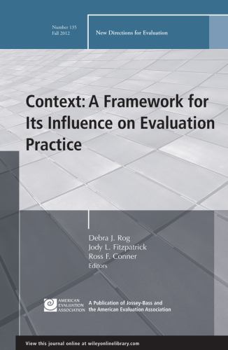 Context : A Framework for Its Influence on Evaluation Practice