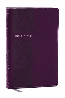 NKJV Holy Bible, Personal Size Large Print Reference Bible, Purple, Leathersoft, 43,000 Cross References, Red Letter, Thumb Indexed, Comfort Print : N