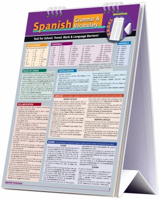 Spanish Grammar and Vocabulary Easel Book : A QuickStudy Reference Tool for School, Work and Language Barriers