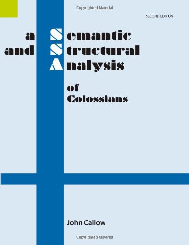 A Semantic and Structural Analysis of Colossians