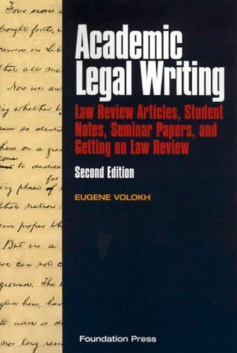 Academic Legal Writing