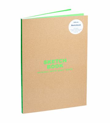 TeNeues - Sketchbook Large Format - 50 White Kraft Pages, Lay Flat Binding, Kraft and Neon Green: Sketchbook : Sketchbook