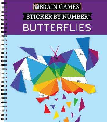 Brain Games - Sticker by Number - Butterflies