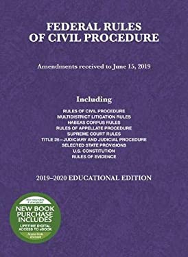 Federal Rules of Civil Procedure, Educational Edition, 2019-2020