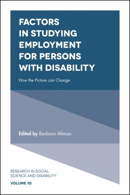 Factors in Studying Employment for Persons with Disability : How the Picture Can Change