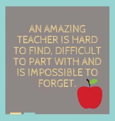 Thank You Teacher Book to Sign, Teacher Appreciation Book (hardcover) : Retirement Book for Teachers, End of Year Gift, Thank You Gift