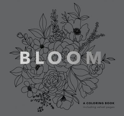 Bloom (Mini) : Pocket-Sized 5-Minute Floral Coloring Book for Kids, Teens, and Adults