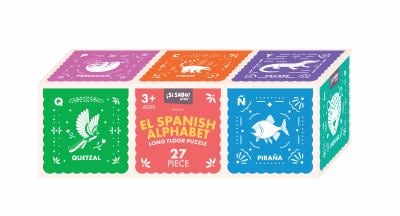 El Spanish Alphabet Jumbo Floor Puzzle : Papel-Picado Inspired 27-Piece ABC Jigsaw Puzzle