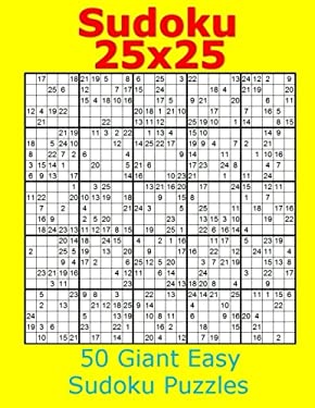 Sudoku 25x25 50 Giant Easy Sudoku Puzzles