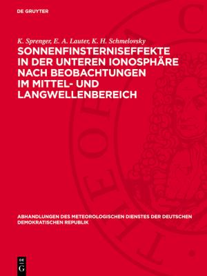 Sonnenfinsterniseffekte in der Unteren Ionosphäre Nach Beobachtungen Im Mittel- und Langwellenbereich