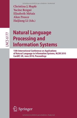 Natural Language Processing and Information Systems : 15th International Conference on Applications of Natural Language to Information Systems, NLDB 2
